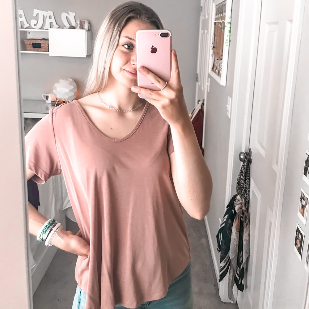 Dry Goods Light Pink Short Sleeve